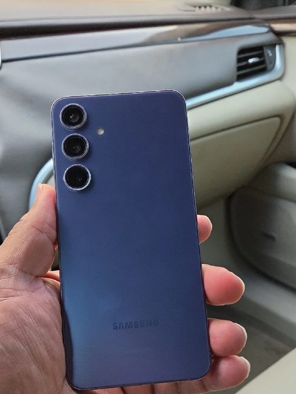 Samsung Blue Smartphone with Gradient Display